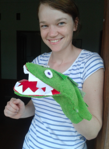 Schnappi das Zahnkrokodil (aus Recyclingmaterial)